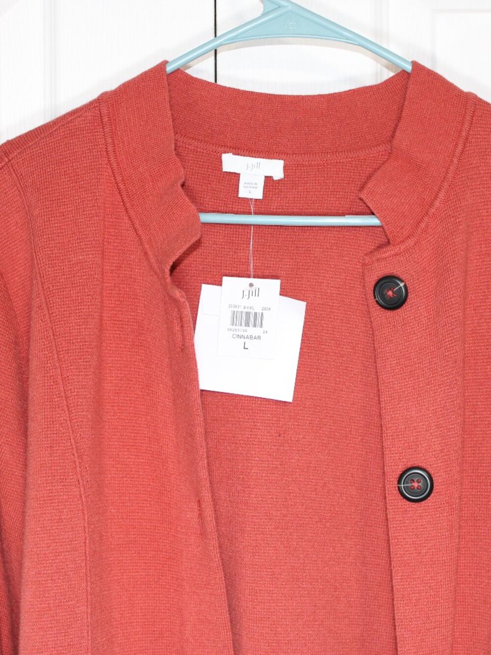 NWT J.Jill Cinnabar Colored Button-Front Closure Blazer Cardigan - Picture 5 of 14